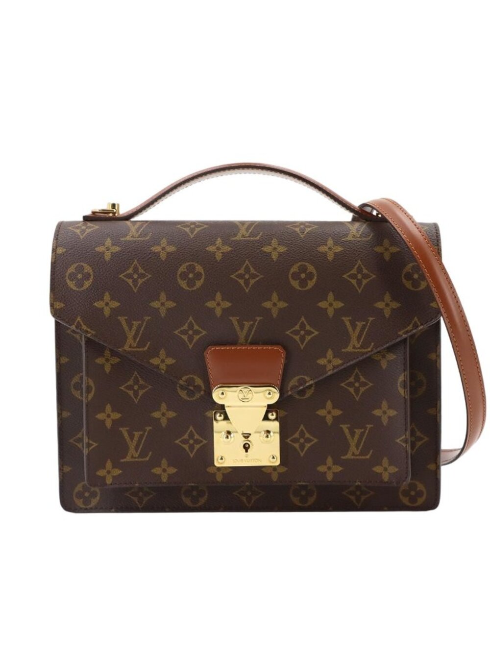 Louis Vuitton Monogram Monceau 28 2-Way Bag Leather Brown